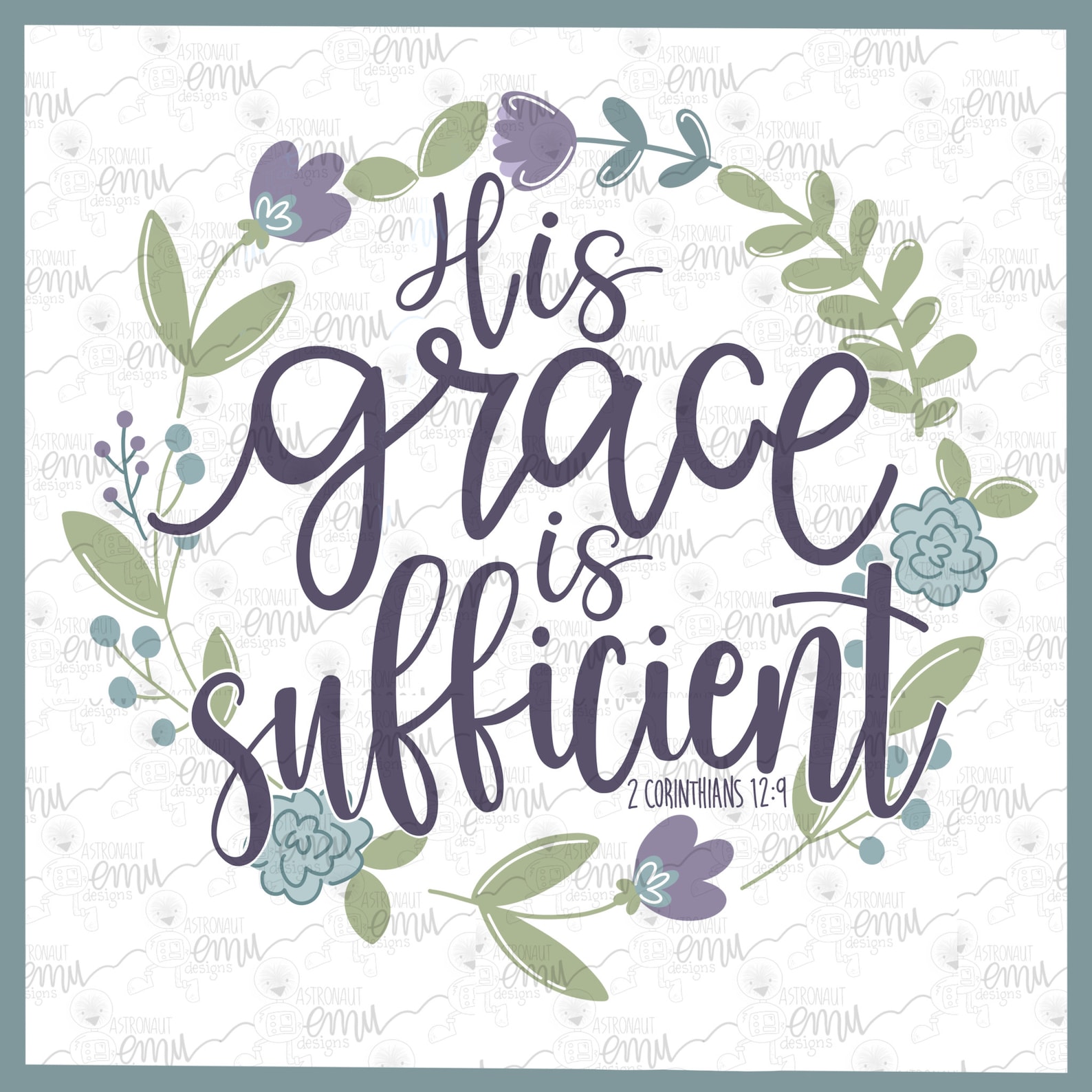 His Grace is Sufficient PNG Bible Verse Sublimation File 2 Etsy