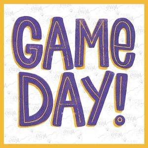 gold Purple Game Day Png file