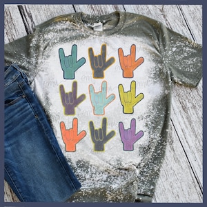 I Love You PNG file, Sign Language sublimation file