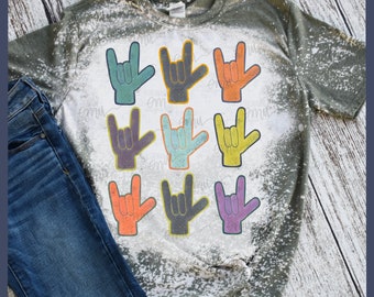 I Love You PNG file, Sign Language sublimation file