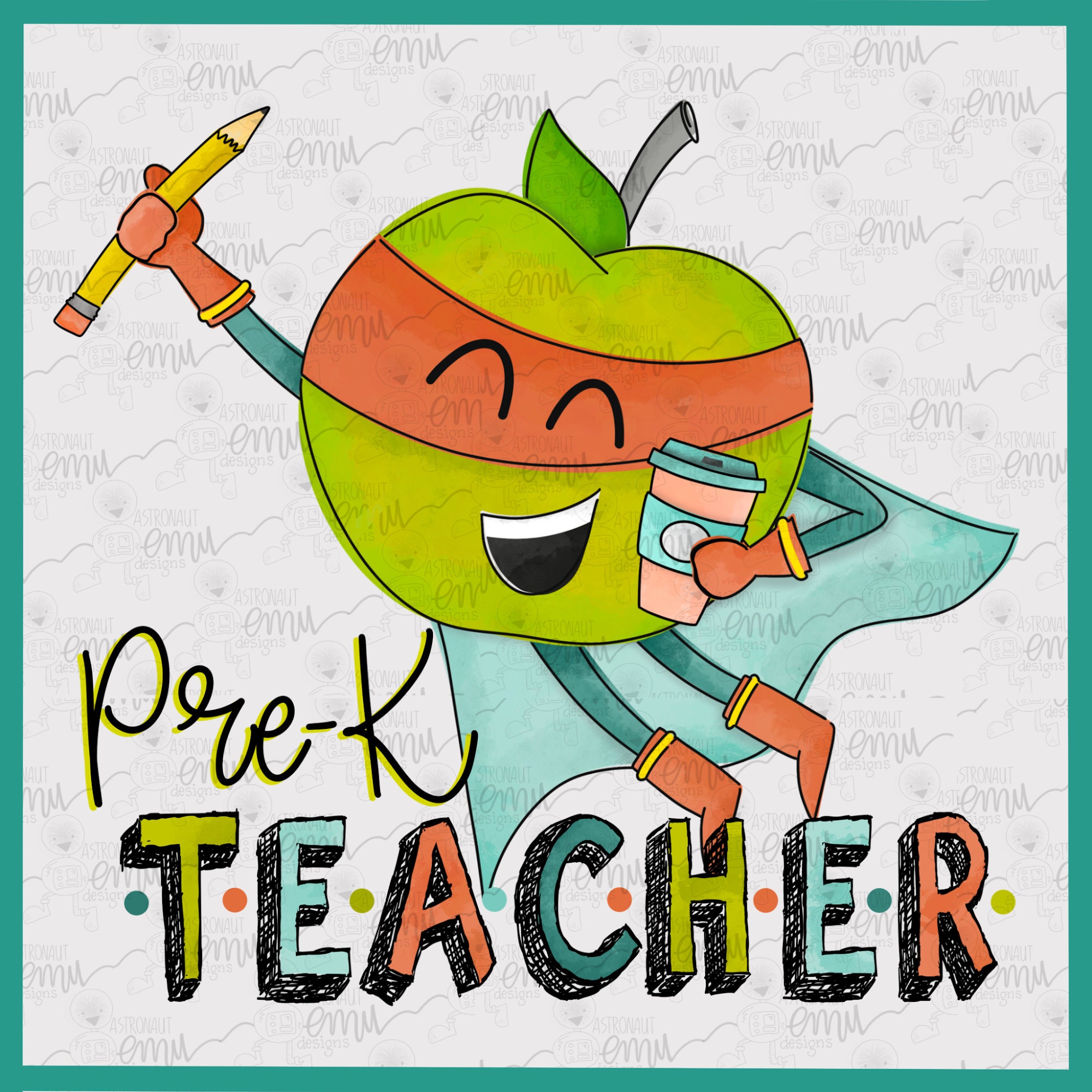 Pre-k Teacher PNG - Etsy