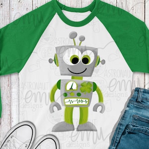 St. Patrick’s Day Robot PNG file, sublimation