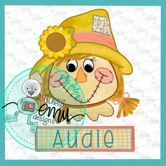 Scarecrow PNG file. Girly scarecrow sublimation file