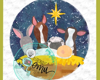 Nativity scene PNG, Christmas PNG file