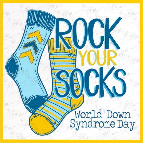 World Down Syndrome Day PNG File Rocks Your Socks Sublimation Etsy