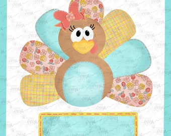 Girls Turkey PNG, Girls Thanksgiving sublimation file