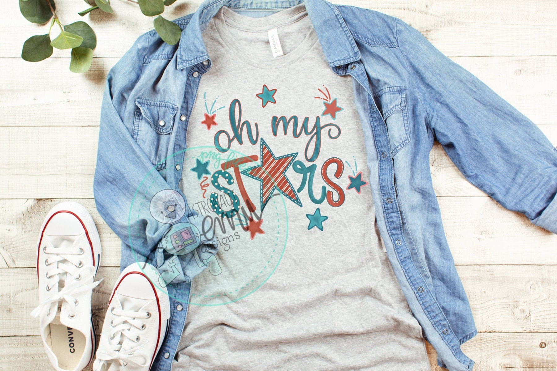 Oh My Stars PNG, 4th of July, patriotic sublimation file