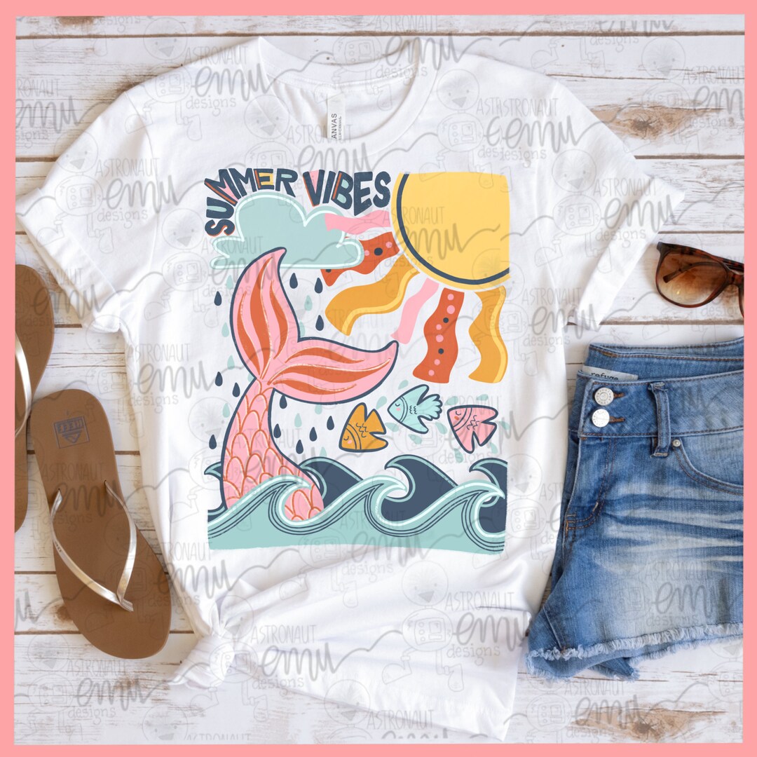 Summer Vibes PNG File, Beach Sublimation File - Etsy