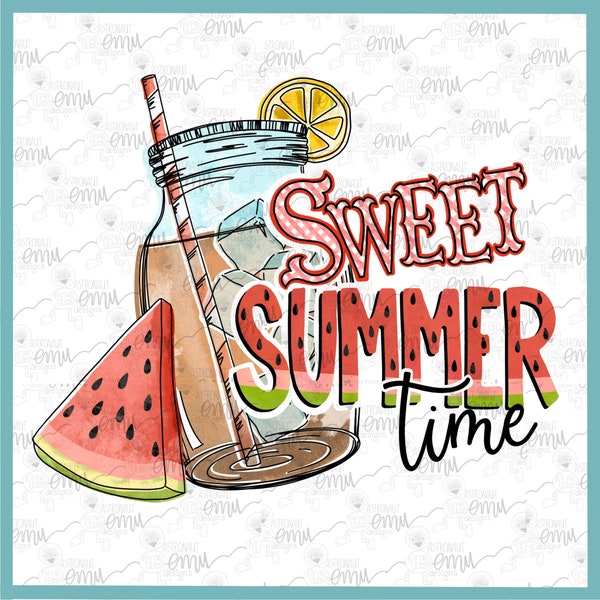 Sweet Summertime PNG, Summer sublimation file