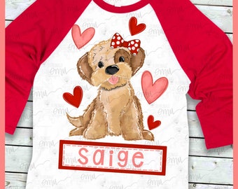 2 file, Puppy Dog Valentines PNG file, Girls Valentines sublimation file
