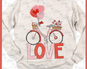 Valentines bicycle PNG file, bicycle sublimation file