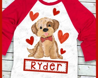 2 files, Puppy PNG Valentines PNG file, Boys Valentines sublimation file