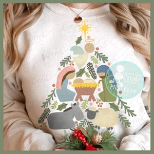 Archivo PNG de árbol de Navidad de la Natividad, archivo de sublimación de Navidad