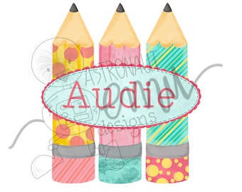 Meisjes terug naar school PNG, Pencil Trio, school sublimatie bestand