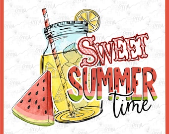 Sweet Summertime PNG, Lemonade sublimation file,