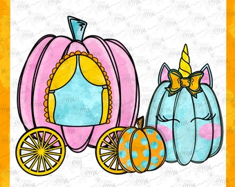 Girly Pumpkins PNG file, Girls Halloween Sublimation file
