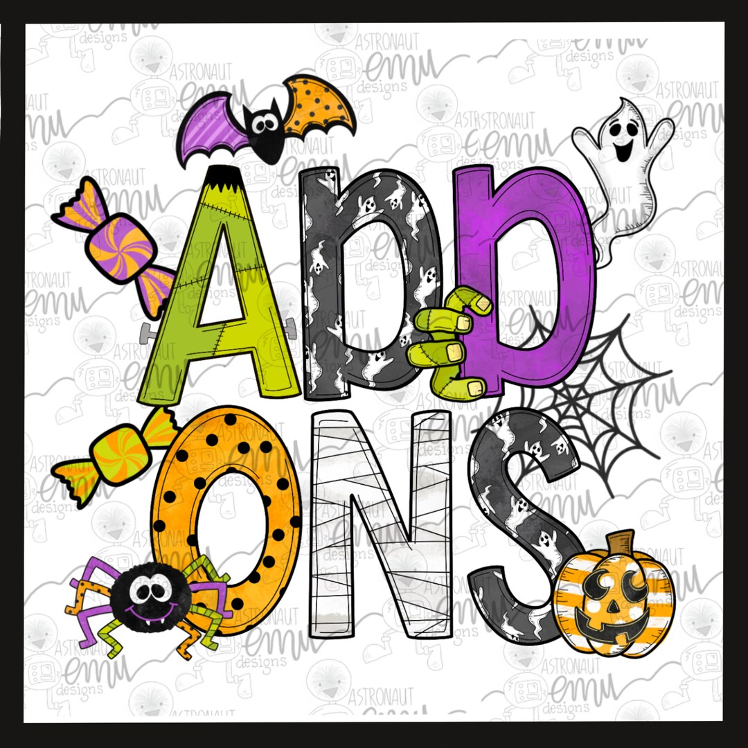 Halloween Add Ons for Alphabet Pack - Etsy