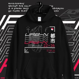 Techwear, Japanese Streetwear, Cyberpunk Clothing, Japanese Hoodie, Y2K Hoodie, Vaporwave Hoodie, Anime Streetwear | Unisex Hoodie