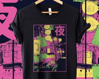 Ropa de calle japonesa, camisa Vaporwave, ropa Cyberpunk, camisa Harajuku, camisa Y2K, ropa urbana anime, techwear, camisa retro / camiseta unisex