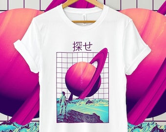 Ropa de calle japonesa, Techwear, Ropa Cyberpunk, Camisa Vaporwave, Camisa Japonesa Retro, Camisa Harajuku, Ropa de Calle Anime / Camiseta Unisex