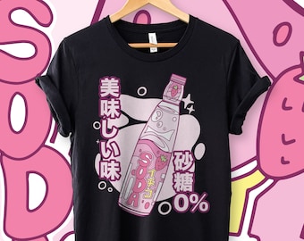 Vaporwave Shirt, Japanese Streetwear, Kawaii Shirt, Harajuku Shirt, Retro Shirt, Anime Streetwear, Japanese Shirt, Y2K Shirt  | Unisex Tee