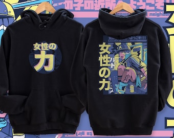Ropa de calle japonesa, Ropa de calle de anime, Sudadera con capucha Kawaii, Sudadera con capucha Vaporwave, Sudadera con capucha rosa, Sudadera con capucha anime, Sudadera con capucha Y2K, sudadera con capucha para ella / Sudadera con capucha unisex