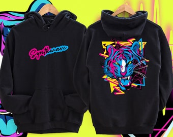 Vaporwave Hoodie, Synthwave, Cyberpunk Clothing, Harajuku Hoodie, Black Hoodie, Pink Hoodie | Unisex Heavy Blend Hoodie