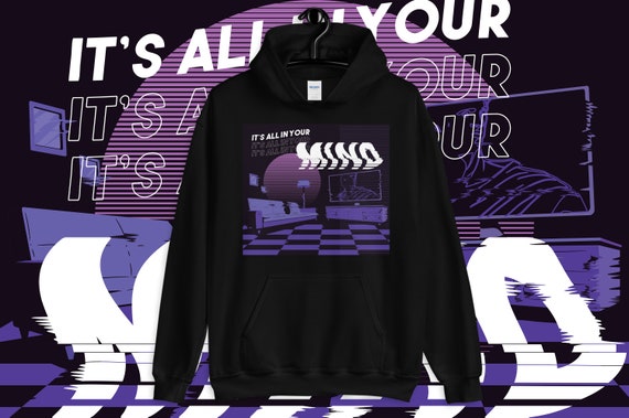 Vaporwave Hoodie, Retro Hoodie, Cyberpunk Clothing, Streetwear Hoodie, Y2K Hoodie, Yami Kawaii, Pastel Goth Clothing | Unisex Hoodie