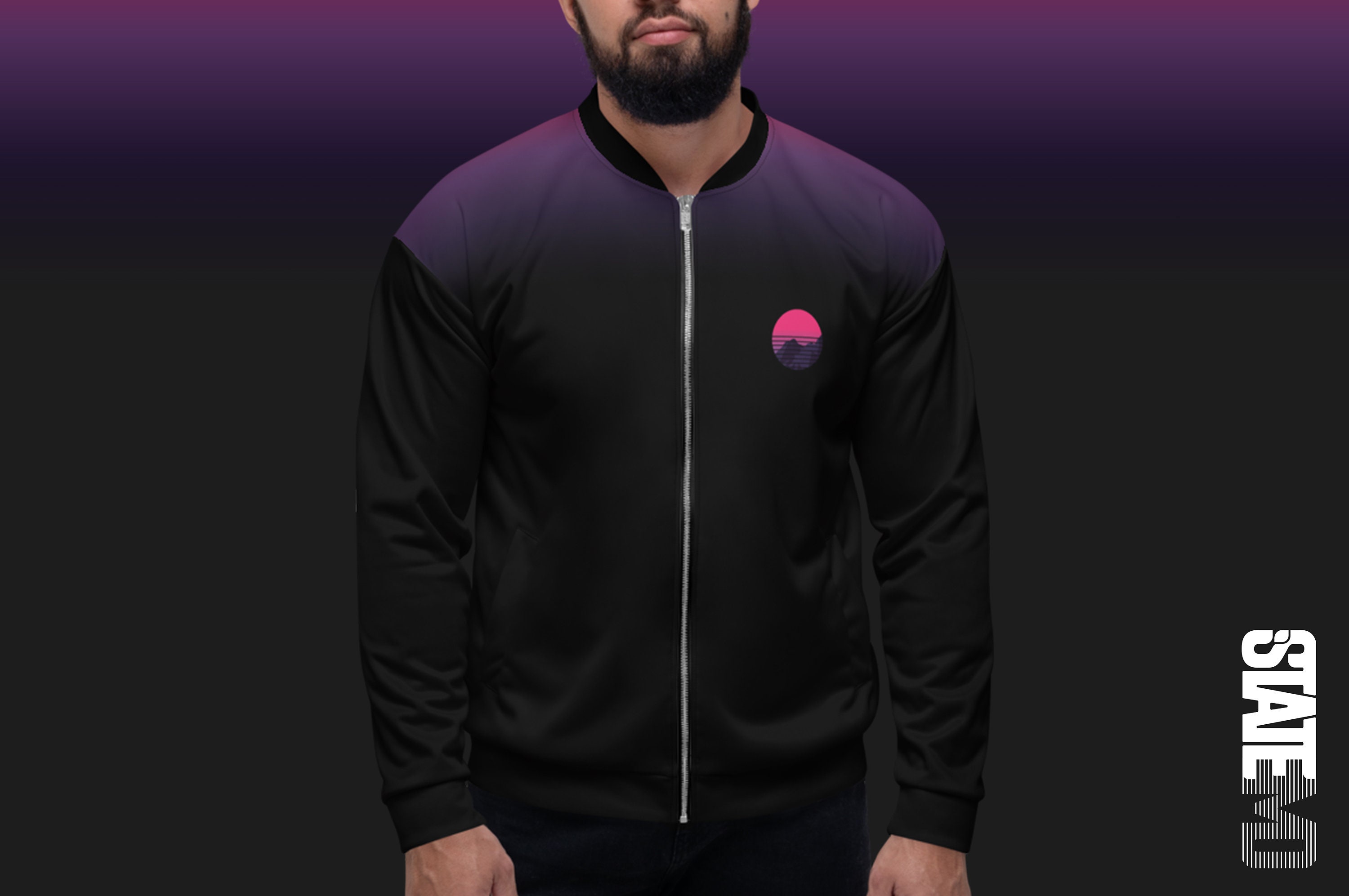 Retrowave bomber jacket sale