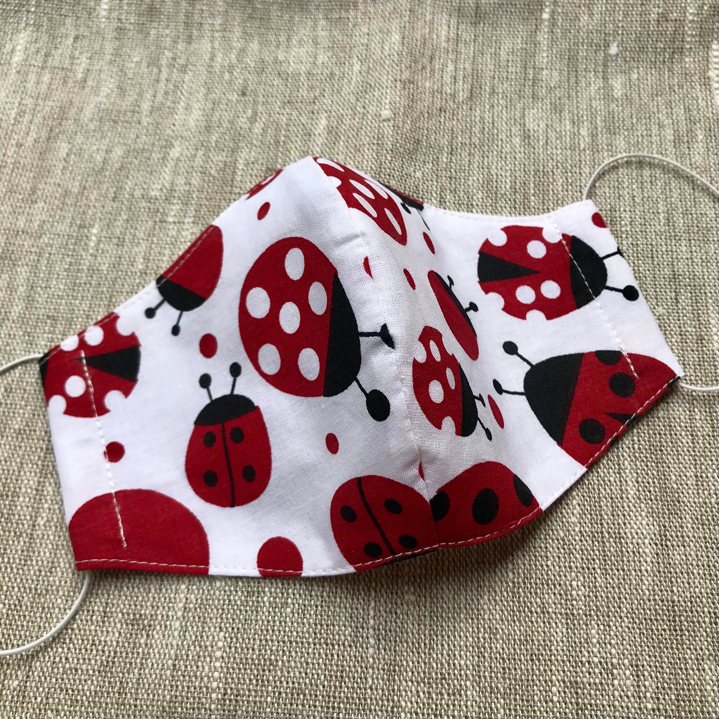 Face Mask Ladybird Cute Breathable 100 Cotton Mask Washable Etsy