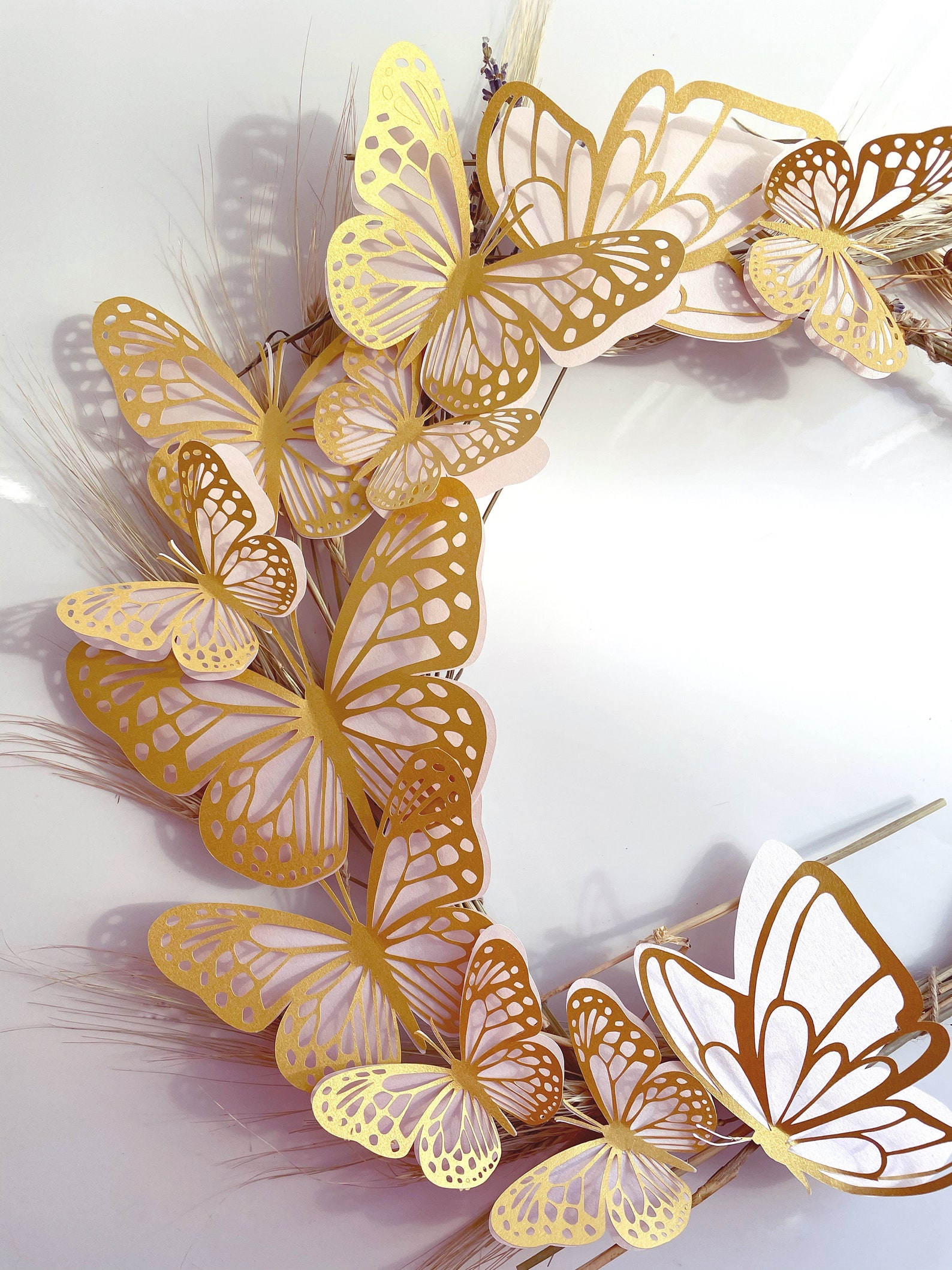 20 Gold Butterflies Wall Decor Butterfly Decorationpaper Etsy Australia