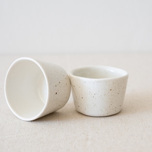 Unique Design, Authentic Handmade Porcelain Coffee/Tea Cup, Speckled, Minimalist Style