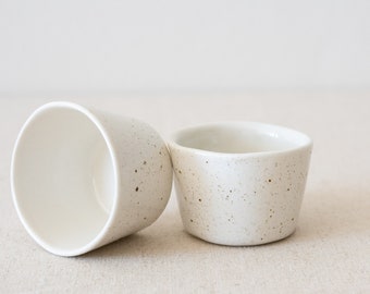 Unique Design, Authentic Handmade Porcelain Coffee/Tea Cup, Speckled, Minimalist Style