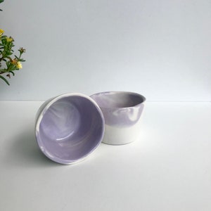 Espresso/Tea cups, Purple Marbled Cups, Original Handmade Porcelain, Modern Tableware