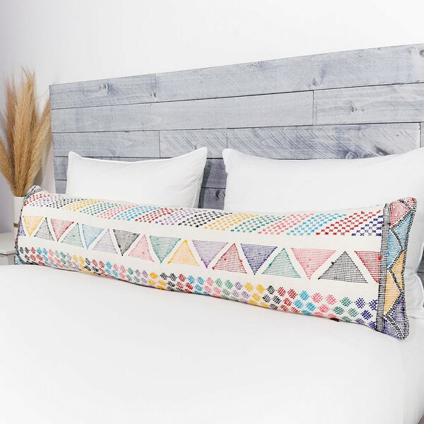 Embroidered Lumbar Pillow Etsy