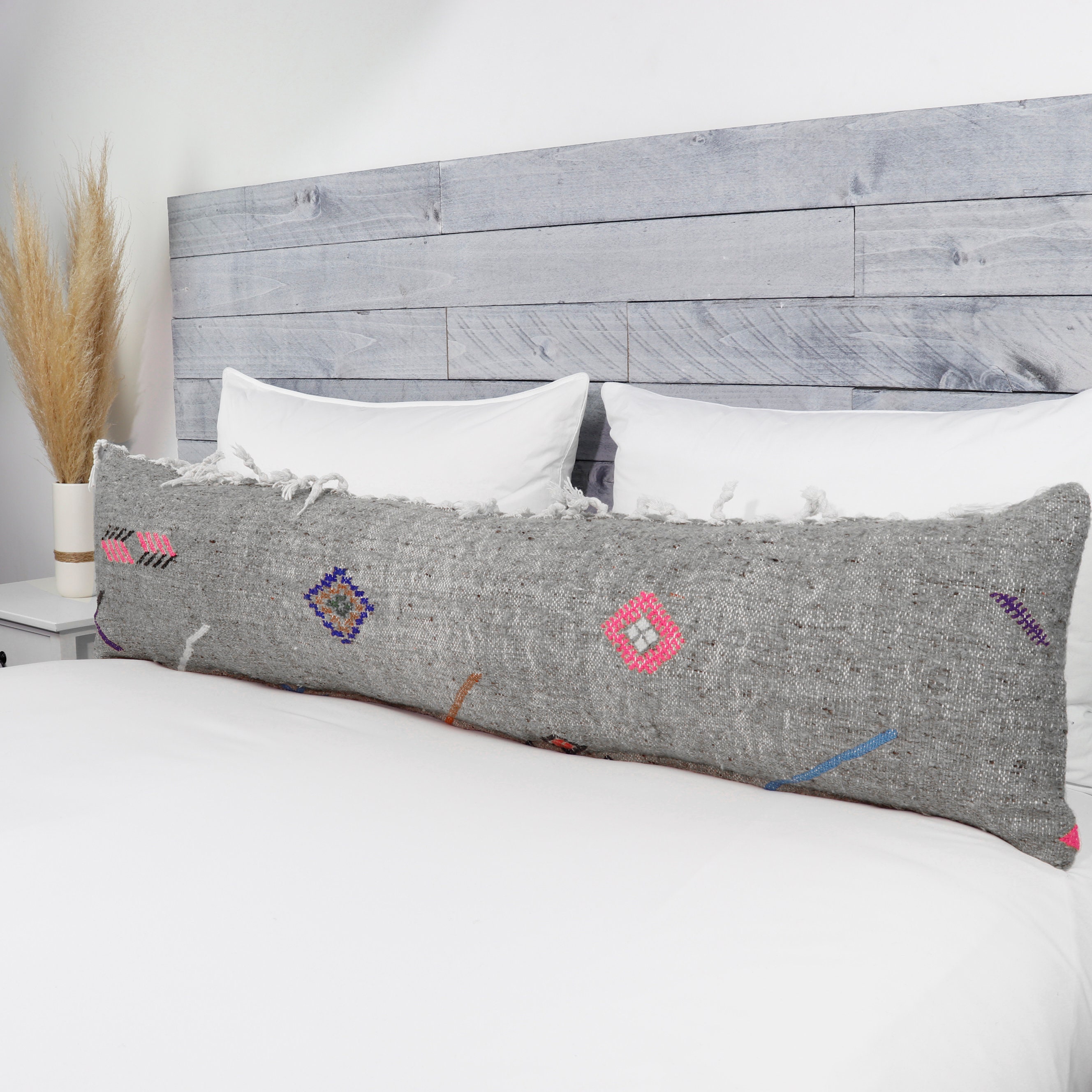 Gray Long Pillow Etsy