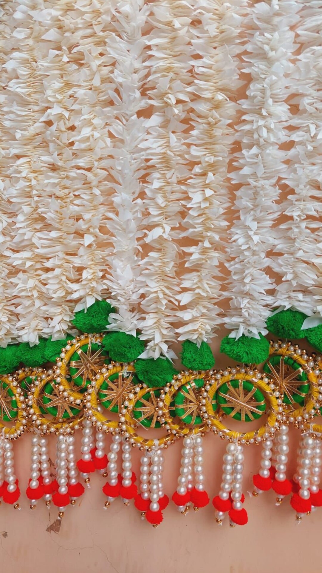 White Jasmine & Flower Garlands Stage Mandap Wedding Etsy