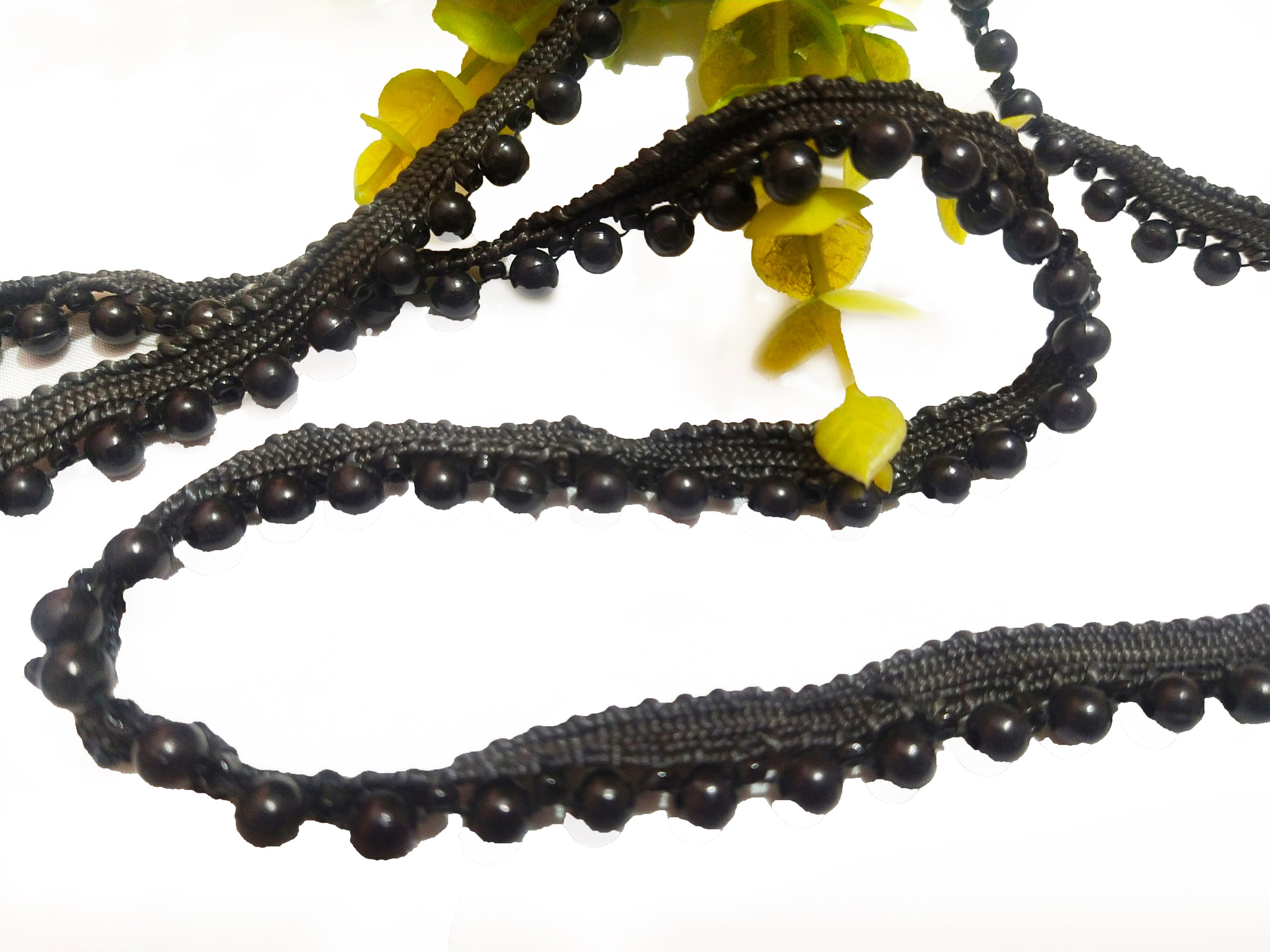 Indian Black Beaded Trim Decorative Trimmings Piping Trim. Etsy UK