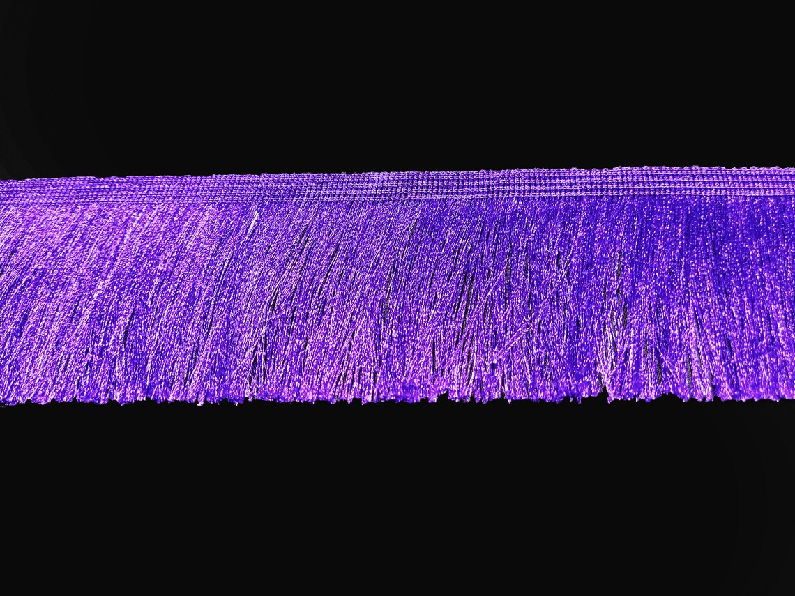 Indian Purple Fringe Trim With Embellishment Border For Etsy