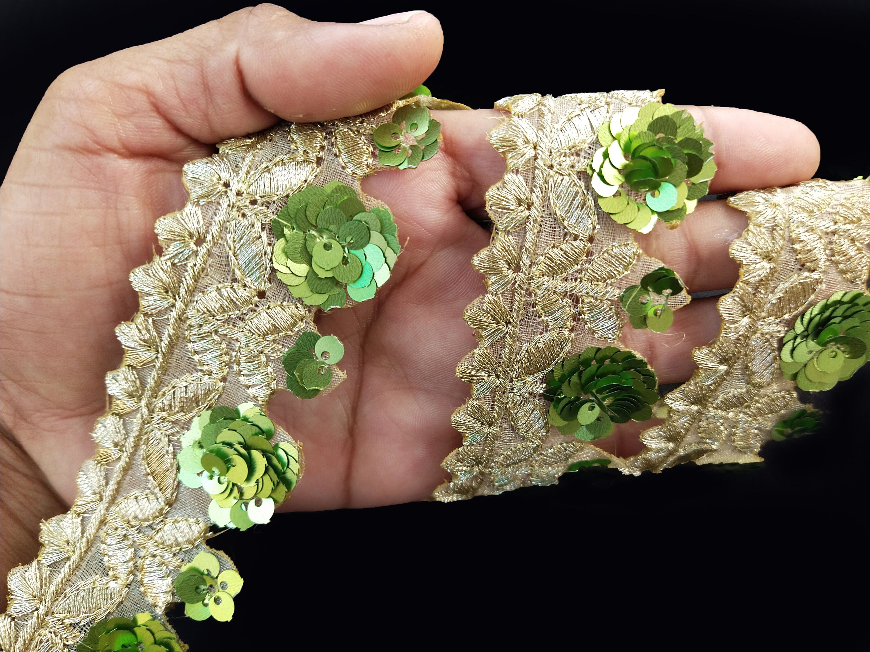 Bordo Con Frange In Pelle PU - Nastro Decorativo Per Cucito | 2 Metri | Colore Rosso