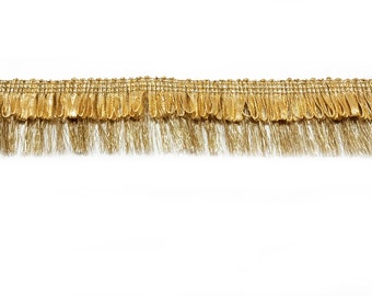 Garniture en dentelle à franges indiennes en or clair pour travail manuel avec bordure décorative pour la couture de dentelle Kiran