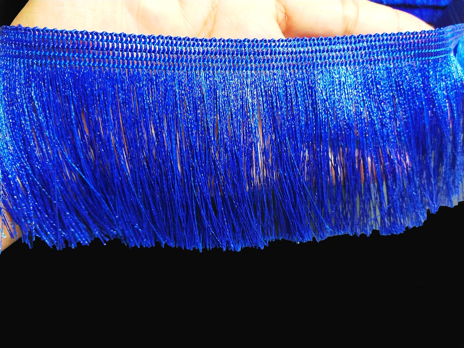 Indian Blue Fringe Trim With Embellishment Border for Etsy