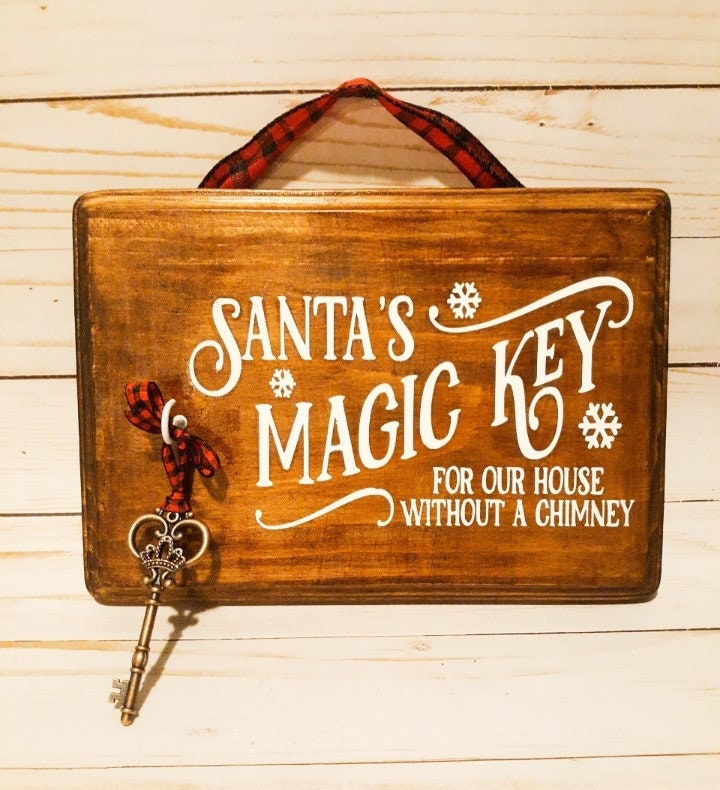 Christmas Door Hanger santa's Magic Key for Our Home Without a Chimney Svg  Laser Cut File Glowforge Cricut Silhouette 
