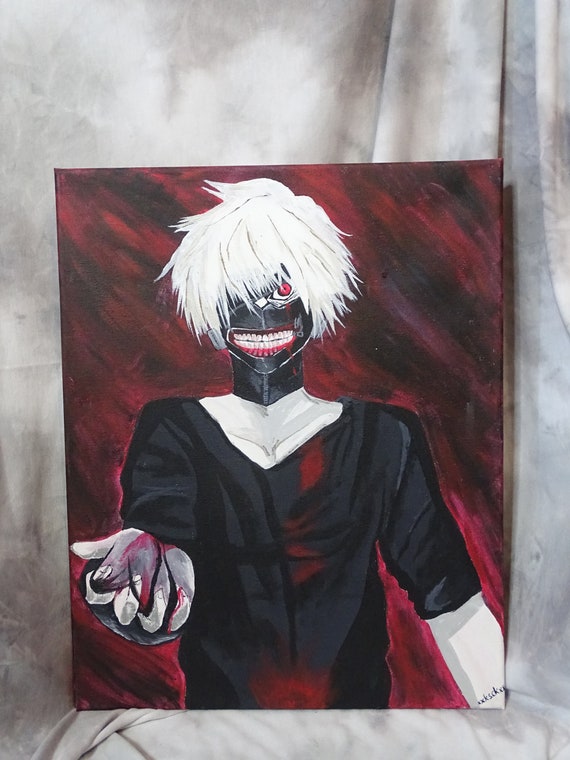 Tokyo Ghoul S Ken Kaneki Fan Art Acrylic Painting Etsy Tokyo Ghoul S Ken Kaneki Fan Art Acrylic Painting Etsy