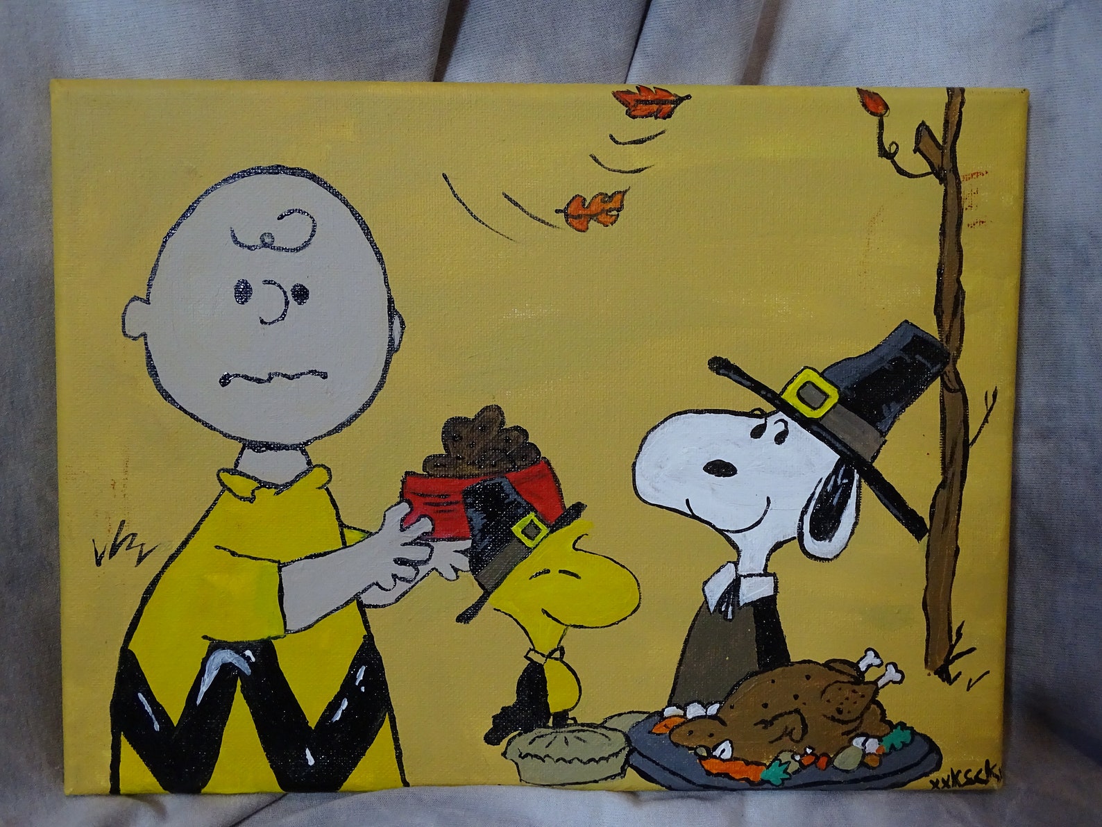 Charlie Brown's Thanksgiving Acrylic Painting Etsy