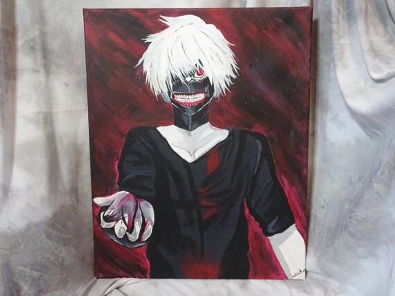 Tokyo Ghoul S Ken Kaneki Fan Art Acrylic Painting Etsy Tokyo Ghoul S Ken Kaneki Fan Art Acrylic Painting Etsy