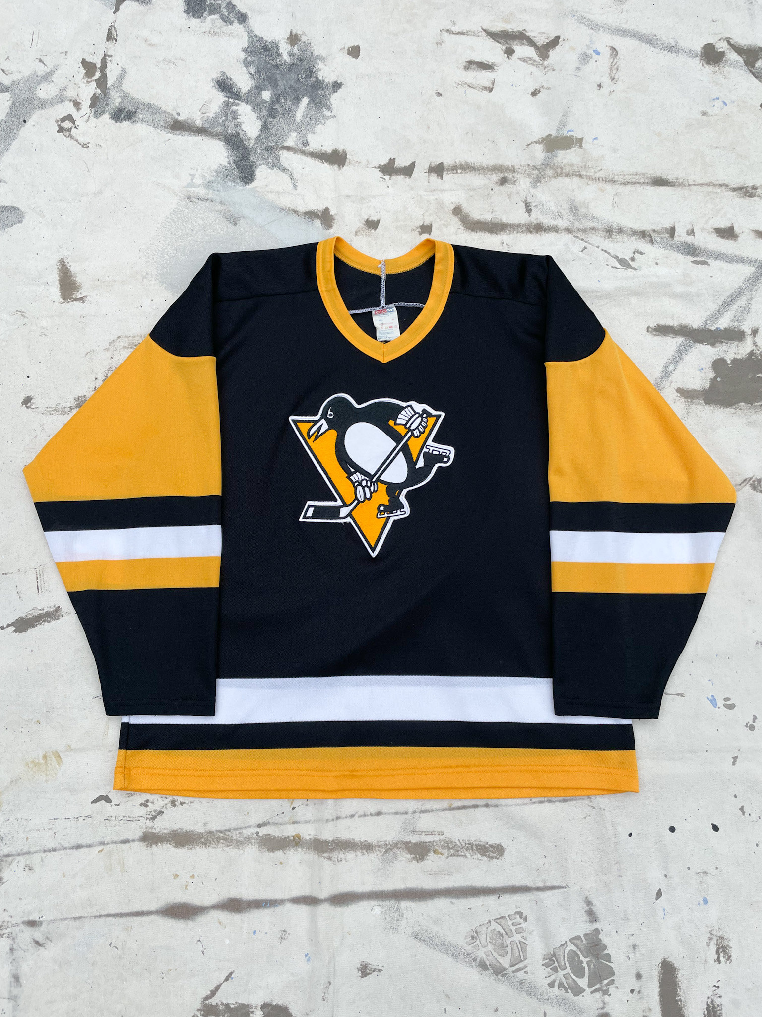 Vintage Sidney Crosby Pittsburgh Penguins CCM Size 48 Hockey Jersey
