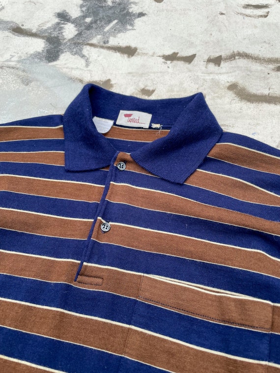 Vintage Wool Striped Shirt Made in Italy- 1980s - image 6