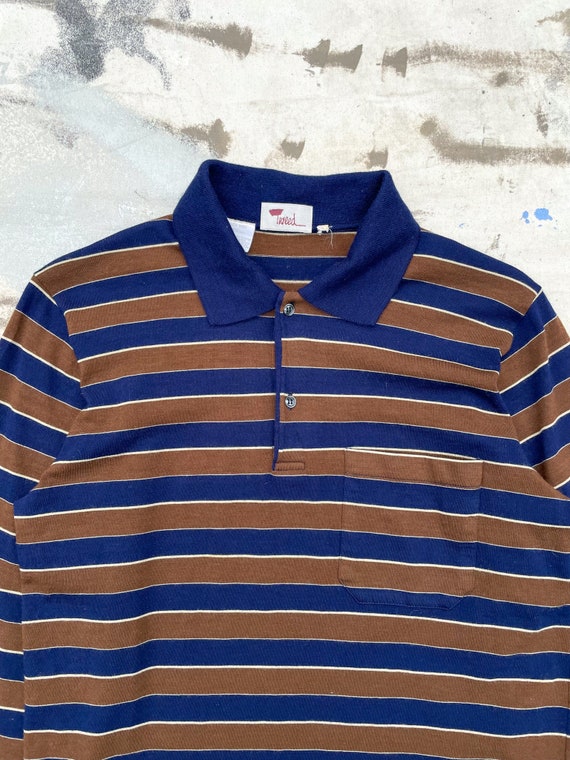 Vintage Wool Striped Shirt Made in Italy- 1980s - image 2