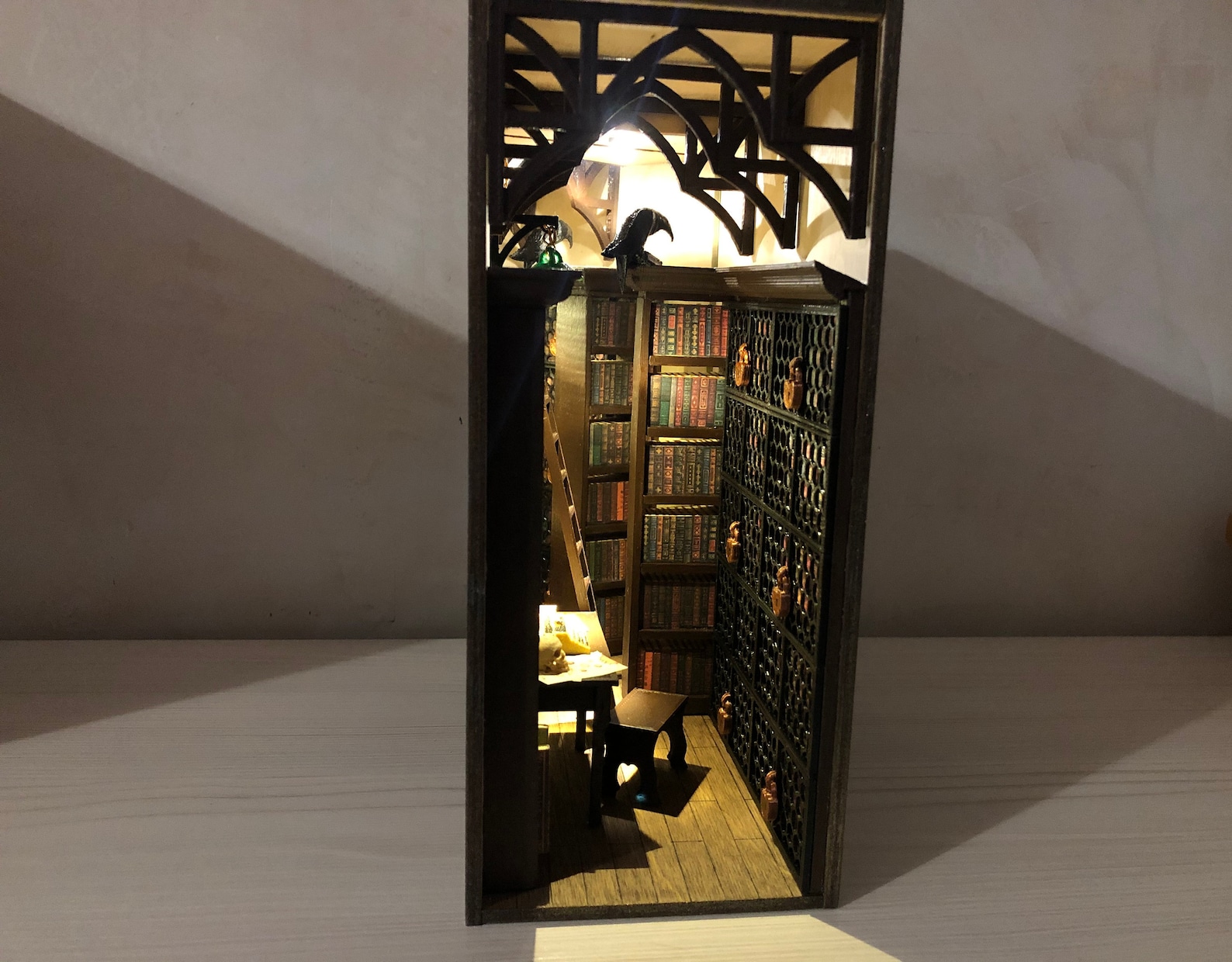 Book nook library Book nook shelf insert Bookshelf insert Etsy